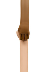 Hands in 3d render realistic