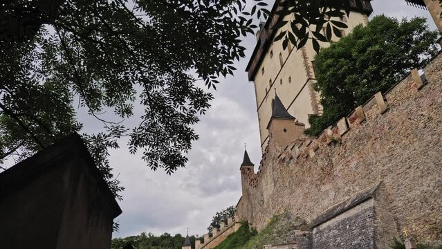 Low angle shot of the Karsten Castle in the Czech Republic