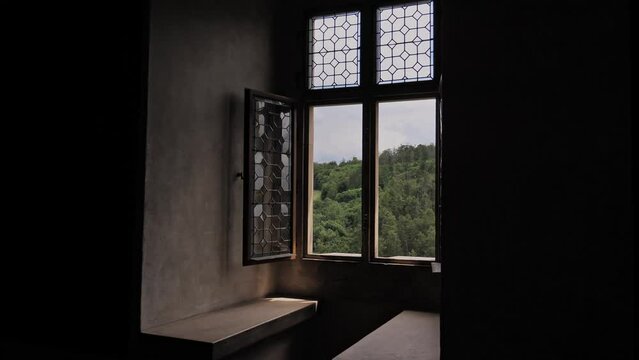 View from a window in the Karsten Castle in Czech Republic