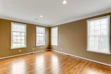 empty room with window and wall windows sun