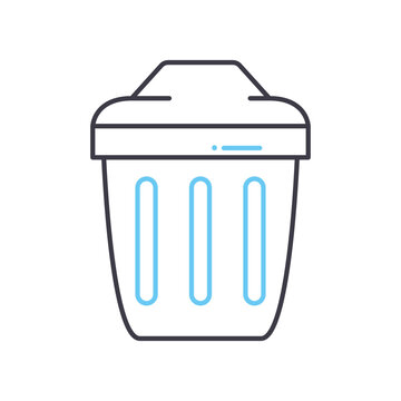 recommend clip art: trash can line icon, outline symbol, vector illustration, concept sign