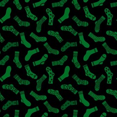 Cartoon kids seamless winter socks pattern for wrapping and clothes print and accessories and Christmas gift box