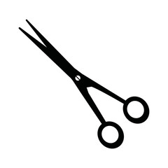 Beauty salon hair scissors icon | Black Vector illustration |