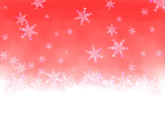 Fototapeta na wymiar 温かいイメージの雪の背景。