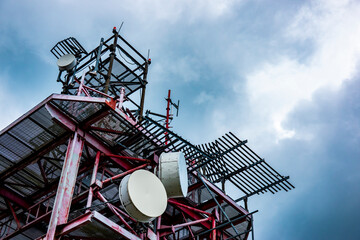 A radio relay station in the high mountains