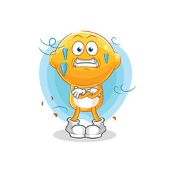lemon head cold illustration. character vector