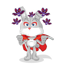 rabbit Dracula illustration. character vector