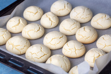 Traditional Delicious Turkish dessert; flour cookie (un kurabiyesi)