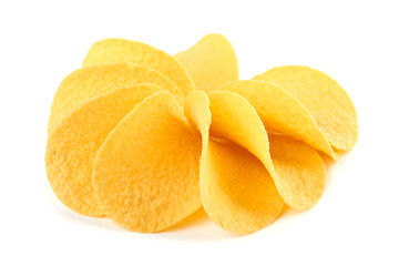 Potato chips isolated