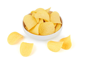 Potato chips isolated