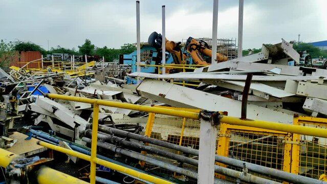 Material Handling Trolley With Auto Parts Meterial Scrap Waster Spoilage Photo