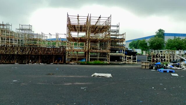 Material Handling Trolley With Auto Parts Meterial Scrap Waster Spoilage Photo