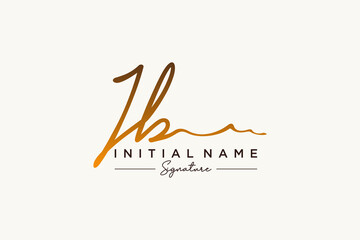 Initial JB signature logo template vector. Hand drawn Calligraphy lettering Vector illustration.