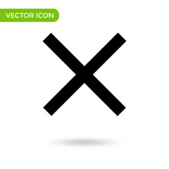 Fototapeta premium cancel cross icon. minimal and creative icon isolated on white background. vector illustration symbol mark