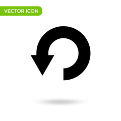Fototapeta premium circle arrow icon. minimal and creative icon isolated on white background. vector illustration symbol mark