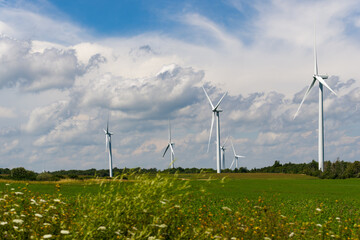 Wind turbines on a wind farm in upstate New York