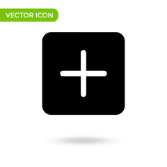 Fototapeta premium plus icon. minimal and creative icon isolated on white background. vector illustration symbol mark