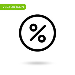 percent icon. minimal and creative icon isolated on white background. vector illustration symbol mark