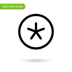 star line icon. minimal and creative icon isolated on white background. vector illustration symbol mark