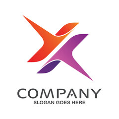 Obraz premium Letter x logo design