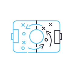 strategy line icon, outline symbol, vector illustration, concept sign