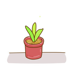 The plant  vector on background.  

