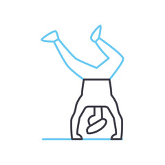 physical training workout line icon, outline symbol, vector illustration, concept sign