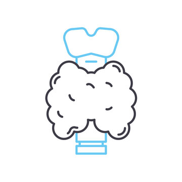 recommend clip art: thyroid line icon, outline symbol, vector illustration, concept sign