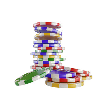 3D Poker Chips Element