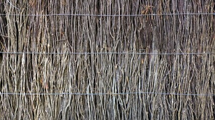 brushwood fencing background