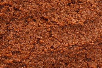 Texture of delicious adjika sauce as background, closeup