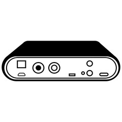 Fototapeta premium Audio interface vector icon