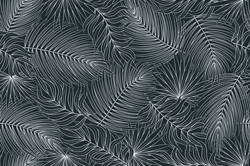 Tropical seamless natural pattern of exotic leaves.