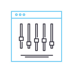 trading portal line icon, outline symbol, vector illustration, concept sign