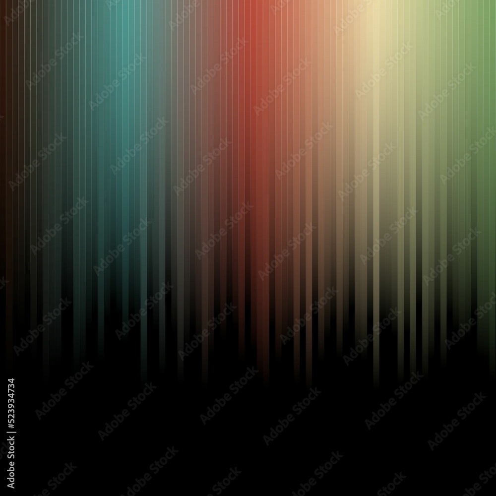 Wall mural illustration of an abstract background design with bright multicolored gradient vertical blur line