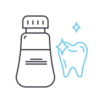 recommend clip art: mouthwash line icon, outline symbol, vector illustration, concept sign