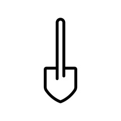 Shovel tool icon. icon related to construction, labor day. Line icon style. Simple design editable