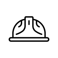 Foreman hard hat icon. icon related to construction, labor day. Line icon style. Simple design editable