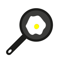Scrambled eggs icon. Vector illustration. Stock image.