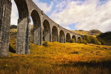 Glenfinnan Viaduct op de West Highland Line, Schotland. Filmlocatie van Harry Potter