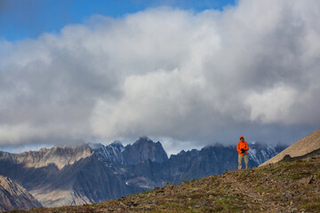 Hike in tundra