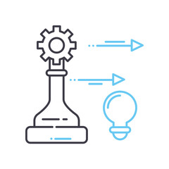 strategic decicions line icon, outline symbol, vector illustration, concept sign