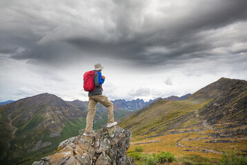 Hike in tundra