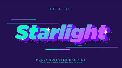 Starlight Glow Text Effect Font Type