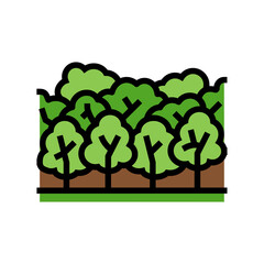 forest wood timber color icon vector illustration