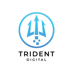 Trident Digital Logo Design Concept Inspiration