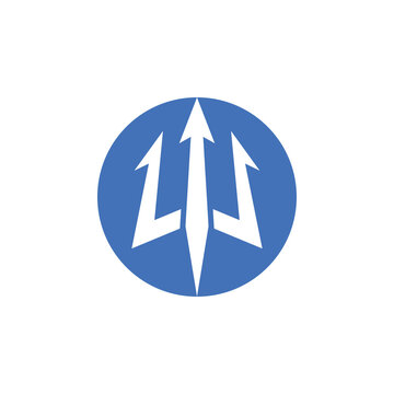 Simple Trident Logo Concept Design
