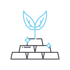 synthetic biology line icon, outline symbol, vector illustration, concept sign