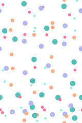 Colorful dots seamless pattern. Seamless pattern with dots. Colorful background. Transparent background. Illustration
