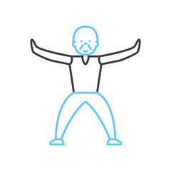 gymnastics line icon, outline symbol, vector illustration, concept sign